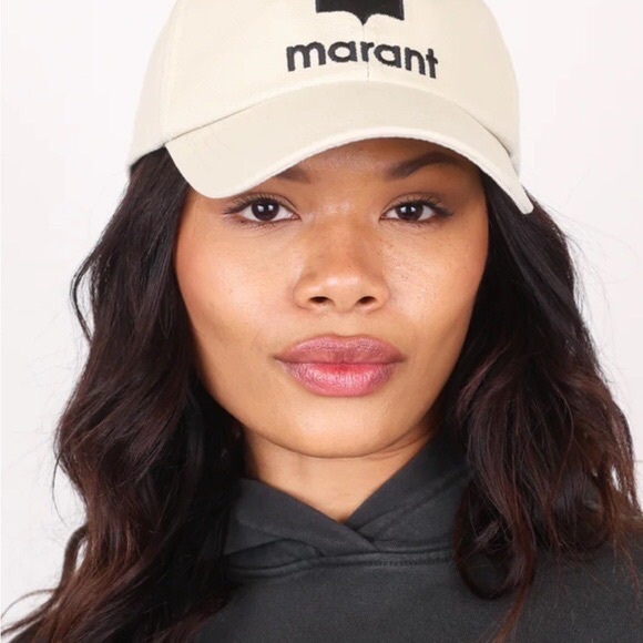 Isabel Marant Tyrony cap in Ecru/Black WORN ONCE $195 - Picture 1 of 16